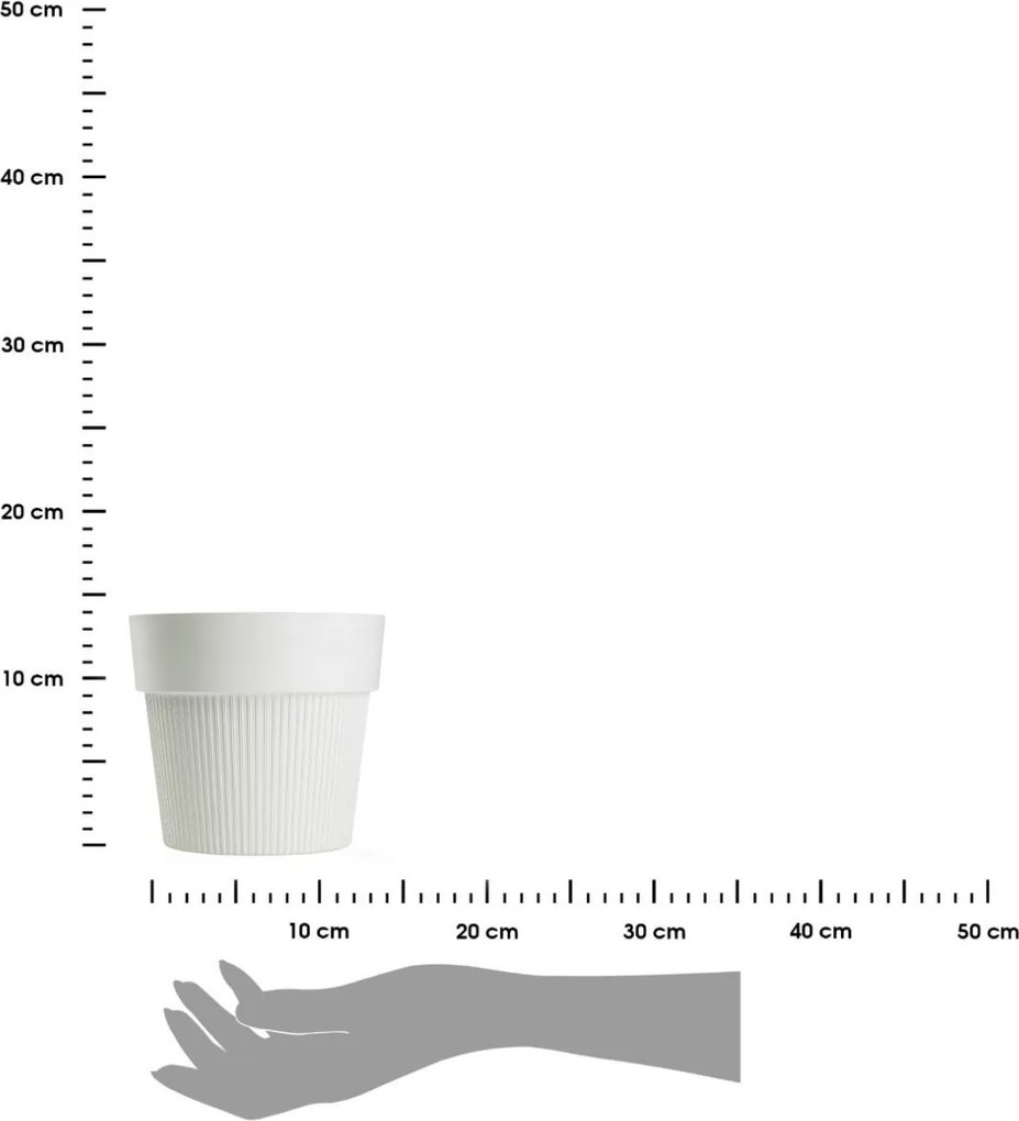 Květináč Silva Line 13,8x16 cm krémově bílý