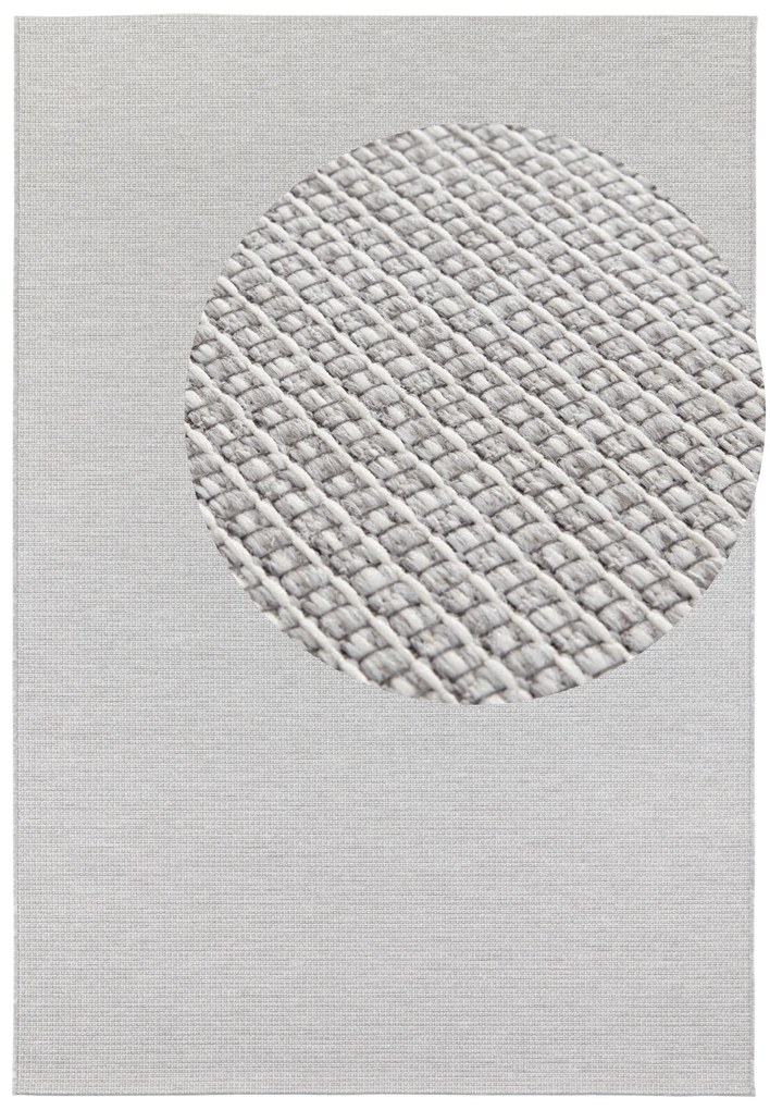 ELLE Decoration, Kusový koberec Secret 103556 Light Grey, Cream z kolekcie Elle – na von aj na doma, 200x290, šedá, chodba / predsieň