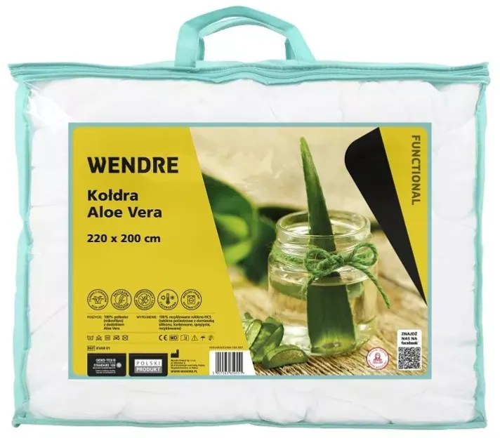 Prikrývka Aloe Vera 220x200 biela