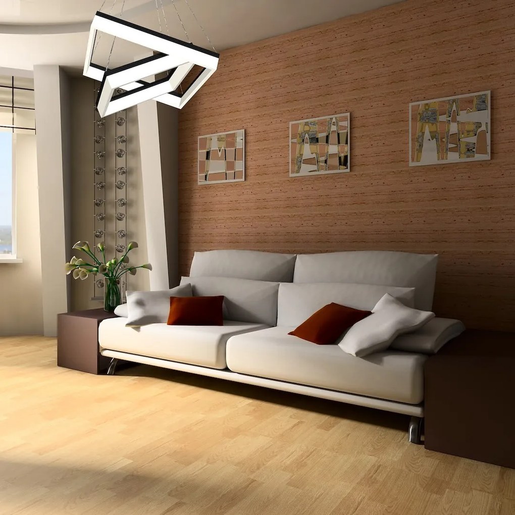 Závesné LED svietidlo Nero, 2x LED 80w, 4000k, b