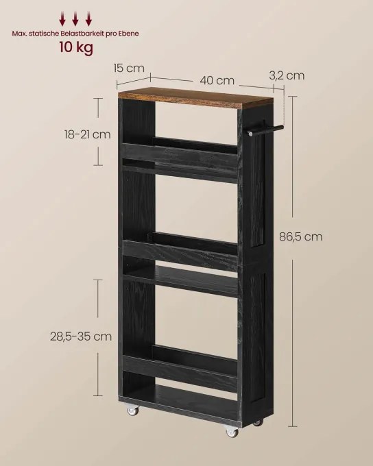 Polica na kolieskach LRC050K02