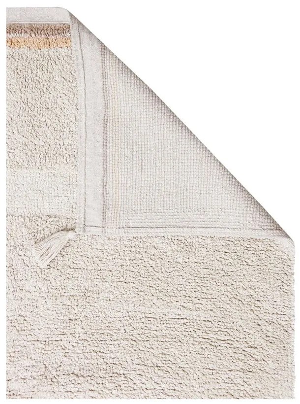 Krémový prateľný ručne tkaný bavlnený koberec 200x300 cm Bloom Natural – Lorena Canals