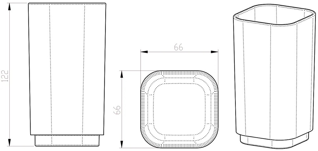 Aqualine Aqualine, SEVENTY pohár na postavenie, čierna, 639814