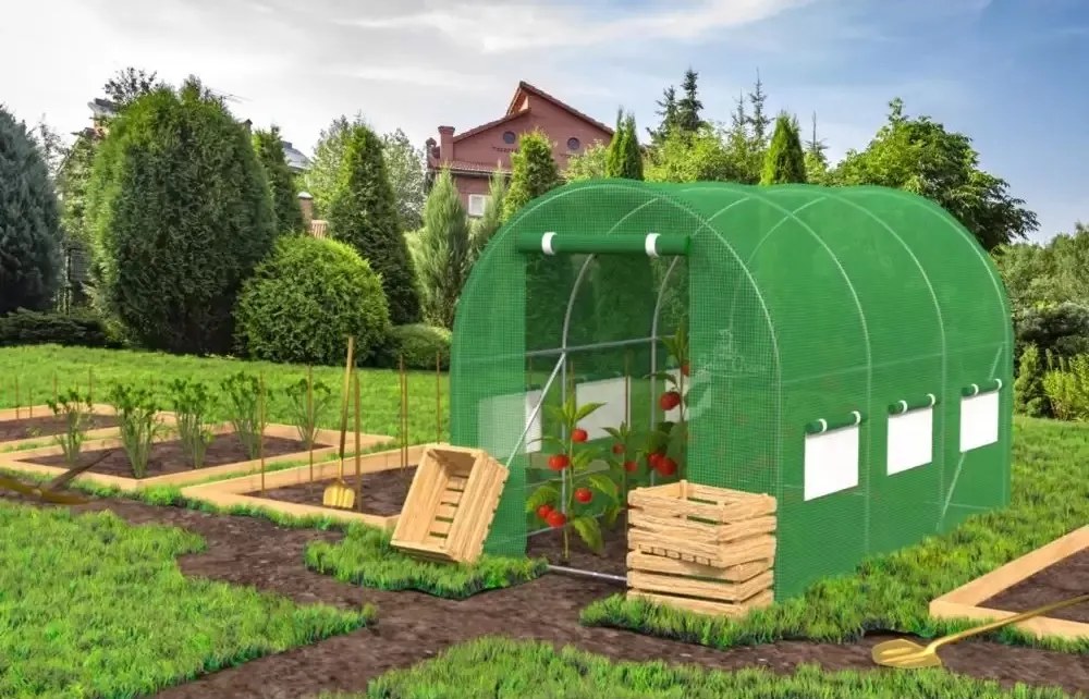 Záhradný fóliový tunel 2 x 3 x 2 m, zelený