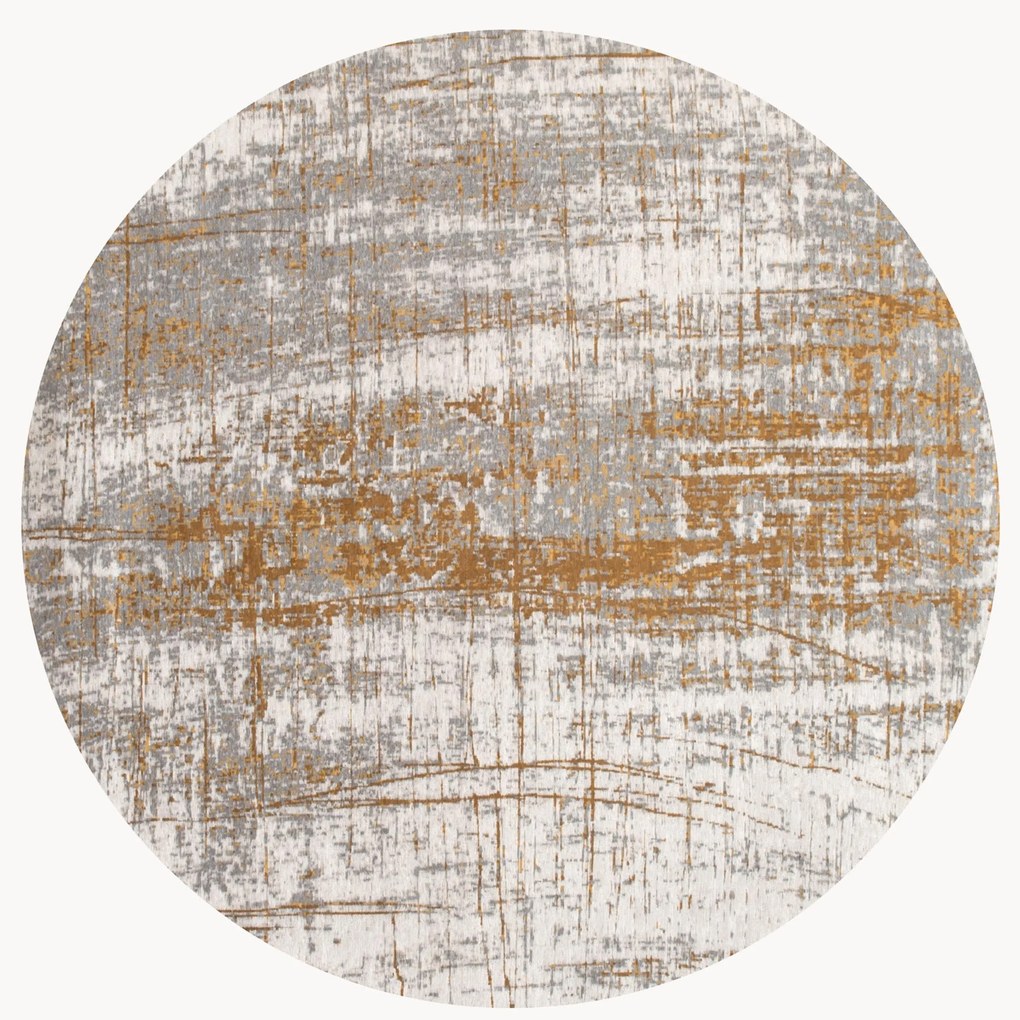 Okrúhly plocho tkaný žakárový koberec do interiéru/exteriéru Griff