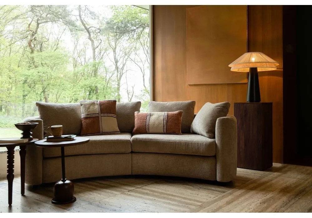 Čierno-biela stolová lampa s textilným tienidlom (výška 62 cm) Elon – Dutchbone