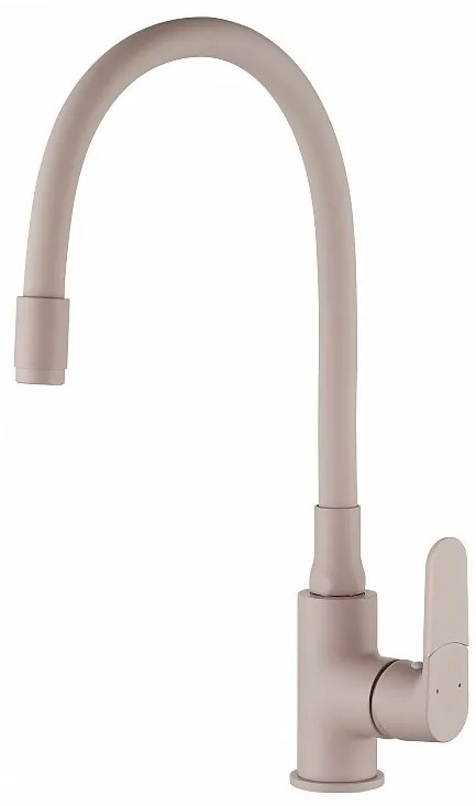 Invena Joga, stojanková drezová batéria s flexibilným ramenom, béžová, BZ-32-P03-C