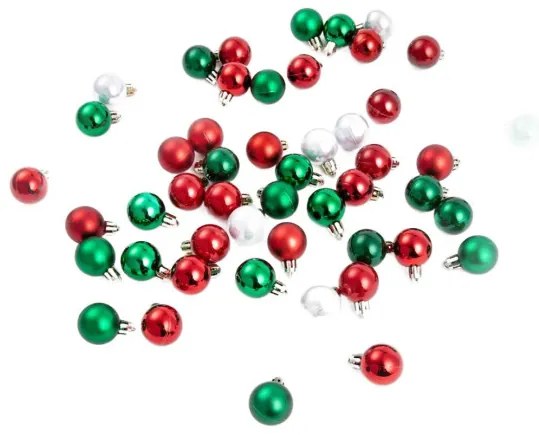 Vianočné guľky GERONI farebné 714511 (48ks)