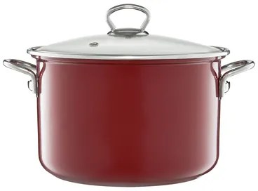 Smaltovaný hrniec s pokrievkou OPTIMUM 2,6 l bordový