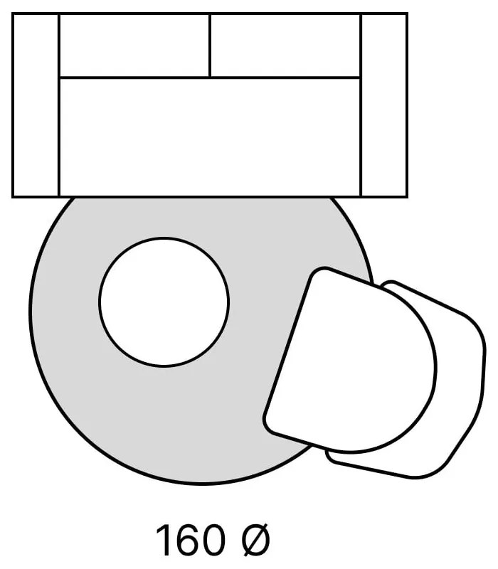 Krémový okrúhly koberec ø 160 cm Leon – Villeroy&Boch