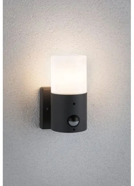 Paulmann 94648 - 1xE27/15W IP44 Vonkajšie nástenné svietidlo so senzorom TUBS 230V