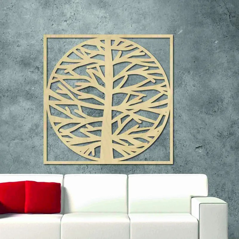 Obraz na stenu strom v ráme I SENTOP PR0372-A plywood tree of life