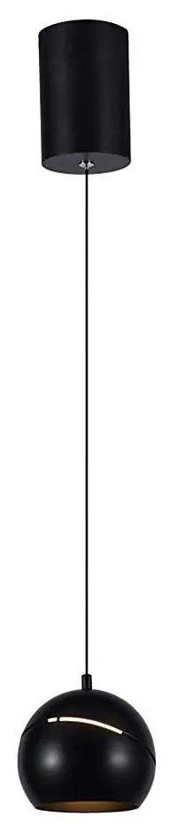 LED Luster na lanku LED/8,5W/230V 3000K čierna