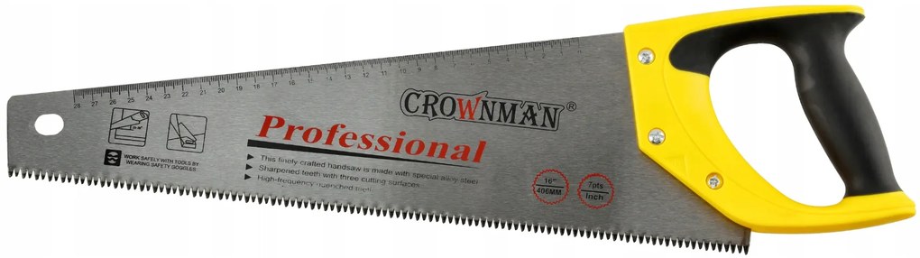 CROWNMAN Ručná píla na drevo 470mm s PROFESIONÁLNOU mierou