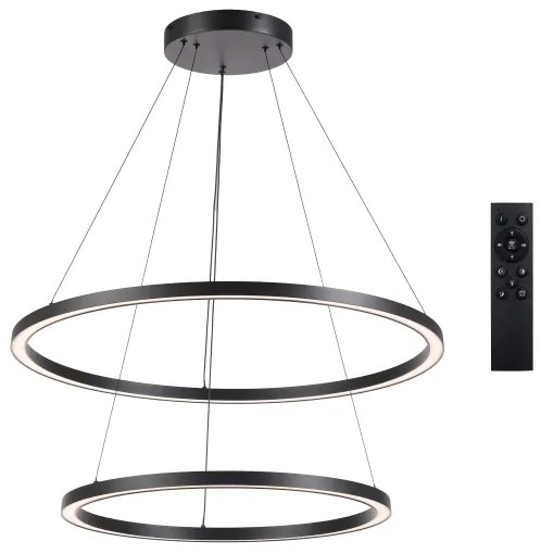 Brilagi - stmievateľný LED luster na lanku PORTOFINO LED/98W/230V pr. 80 cm čierna +DO