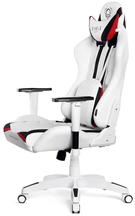 Herné kreslo Diablo X-Ray Normal Size: Bielo-čierne Diablochairs