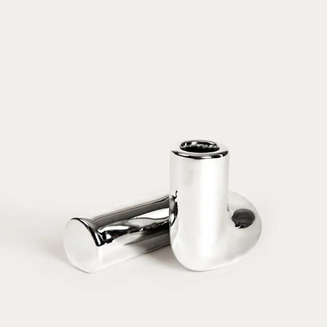 Svietnik SILVERI strieborný 789830
