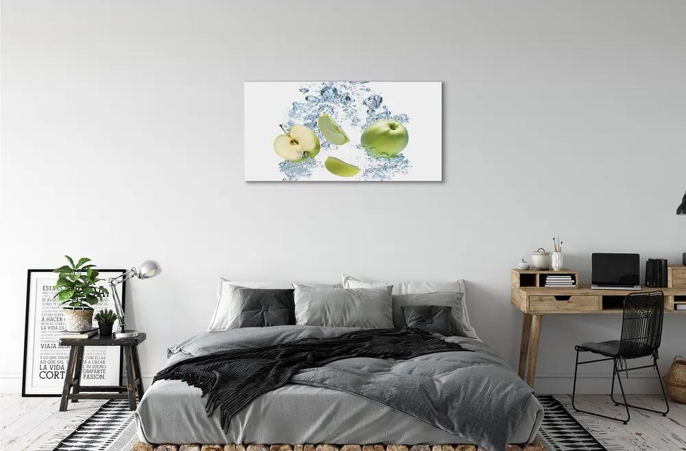 Obraz canvas Voda jablko nakrájaný 140x70 cm