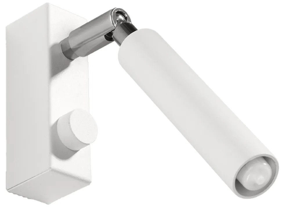 Nástenné svietidlo Eyetech, 1x biele kovové tienidlo, (možnosť polohovania)