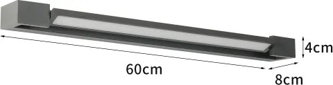 Brilagi - LED kúpeľňové osvetlenie zrkadla AQUA LINE LED/18W/230V 60 cm IP44 antracit