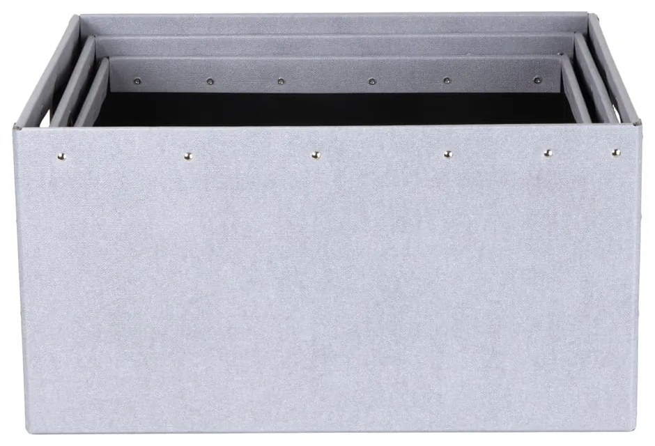 Svetlosivé kartónové úložné boxy v súprave 3 ks Ture – Bigso Box of Sweden