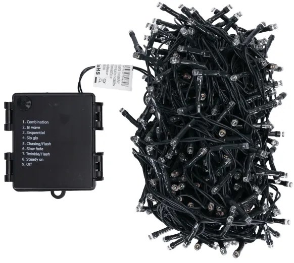 Aigostar - LED vonkajšia vianočná reťaz 500xLED/8 funkcií 4xAA 25,3 m viacfarebná