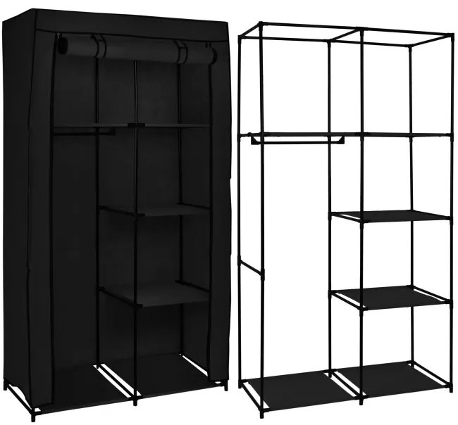 Šatníková skriňa MIRA čierna