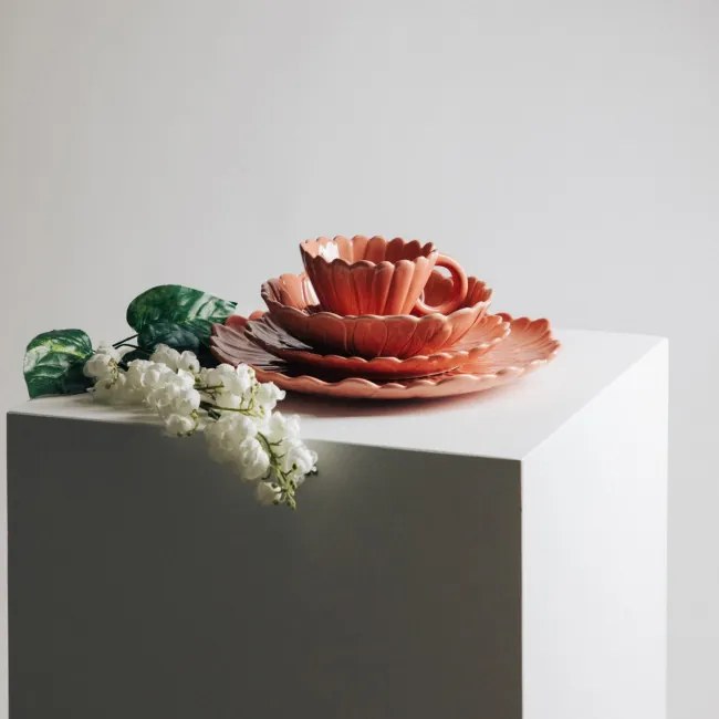 Hlboký tanier RASSET ružový 766305