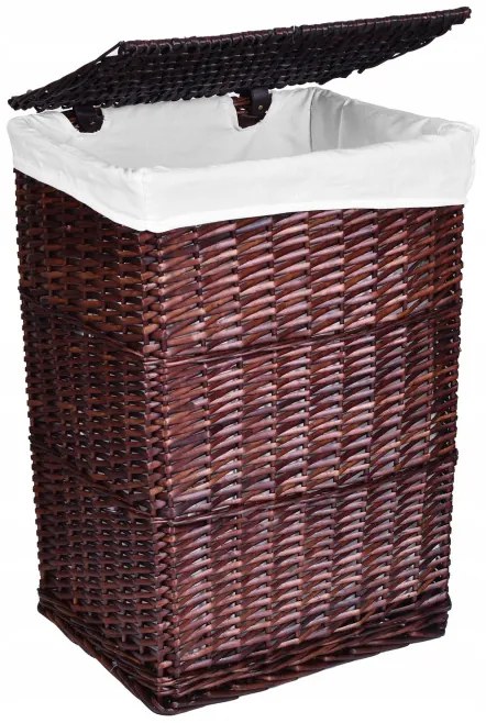 Sada košov na bielizeň hnedá 72 l a 114 l