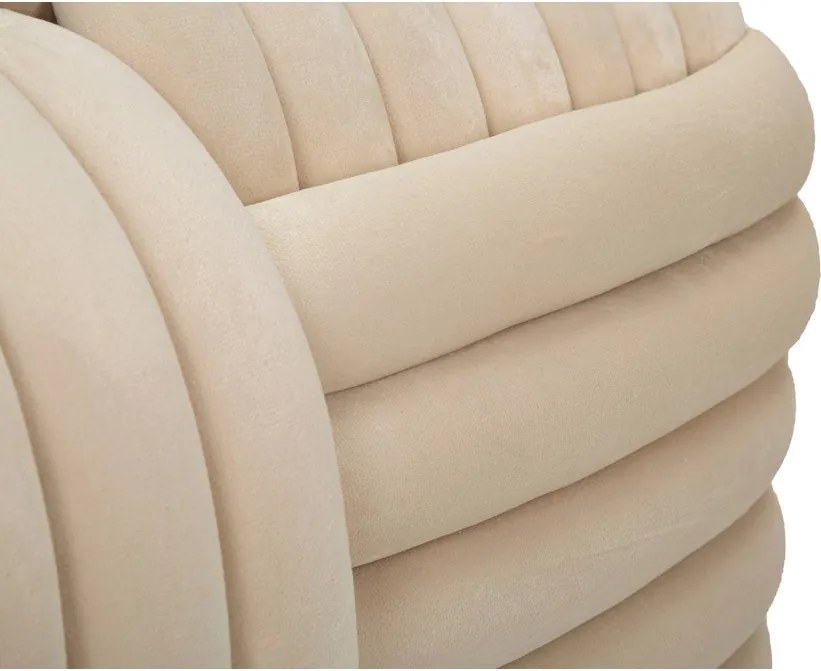 Krémová zamatová lavica Softy – Mauro Ferretti