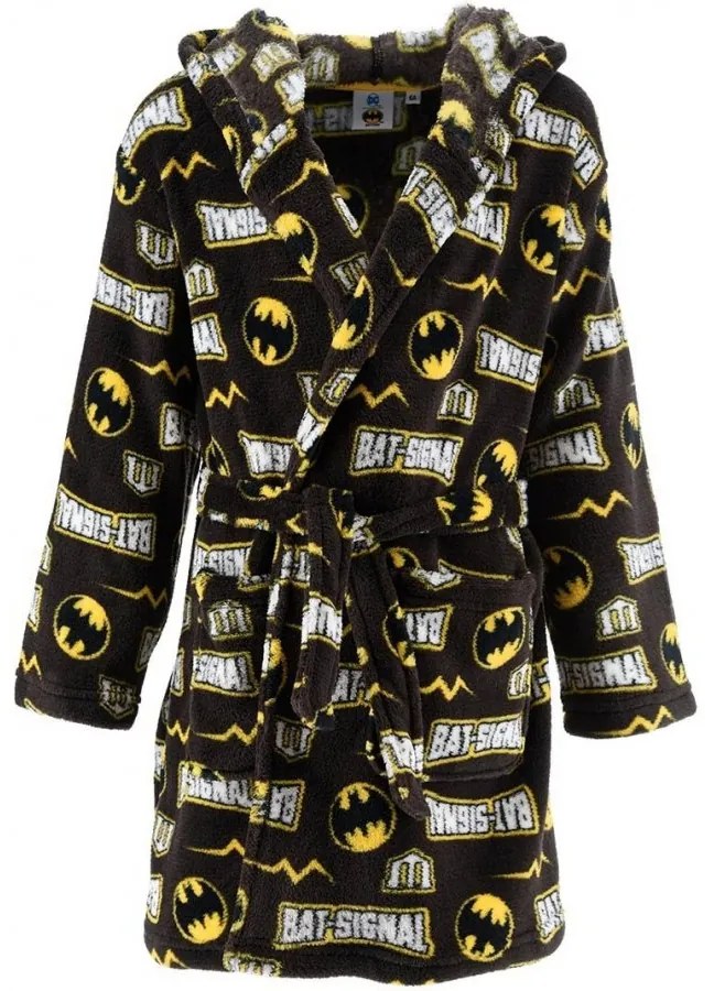 Detský / chlapčenský coral fleece župan s kapucňou Batman, EU 104 Hnedá