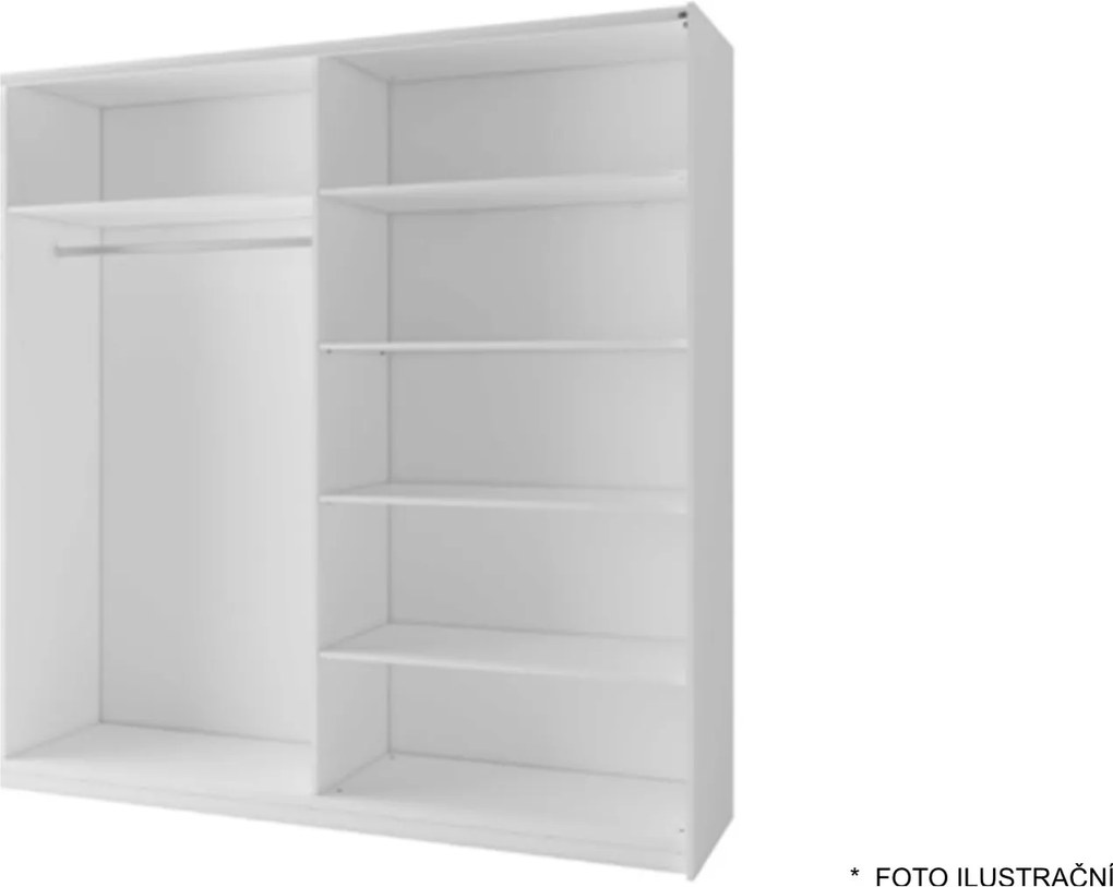 Sconto Šatníková skriňa ARSALA dub sonoma