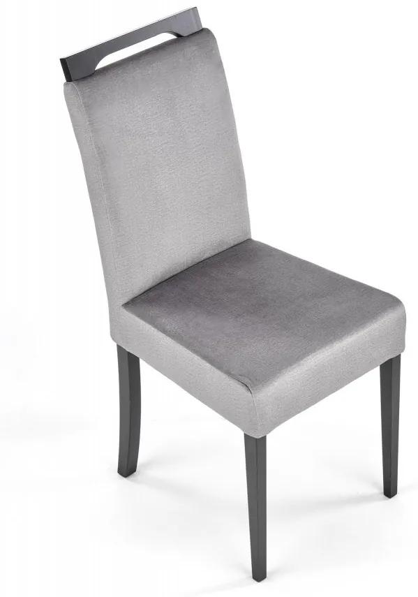 Jedálenská stolička CLARION 2 – masív, látka, viac farieb Čierna / modrá