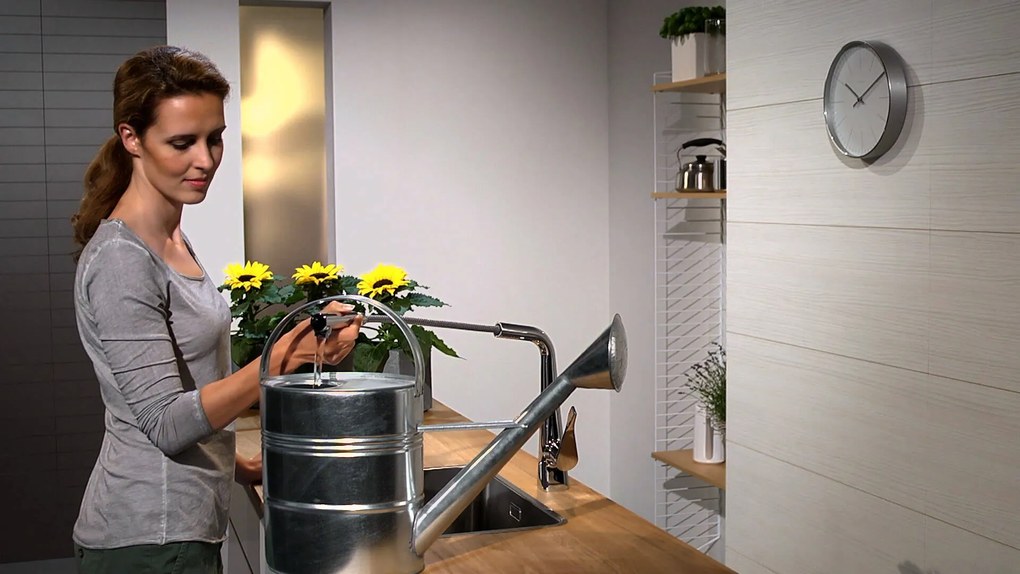 Hansgrohe Metris New, páková kuchynská batéria 320, s vyťahovacím výtokom, chrómová, HAN-14821000