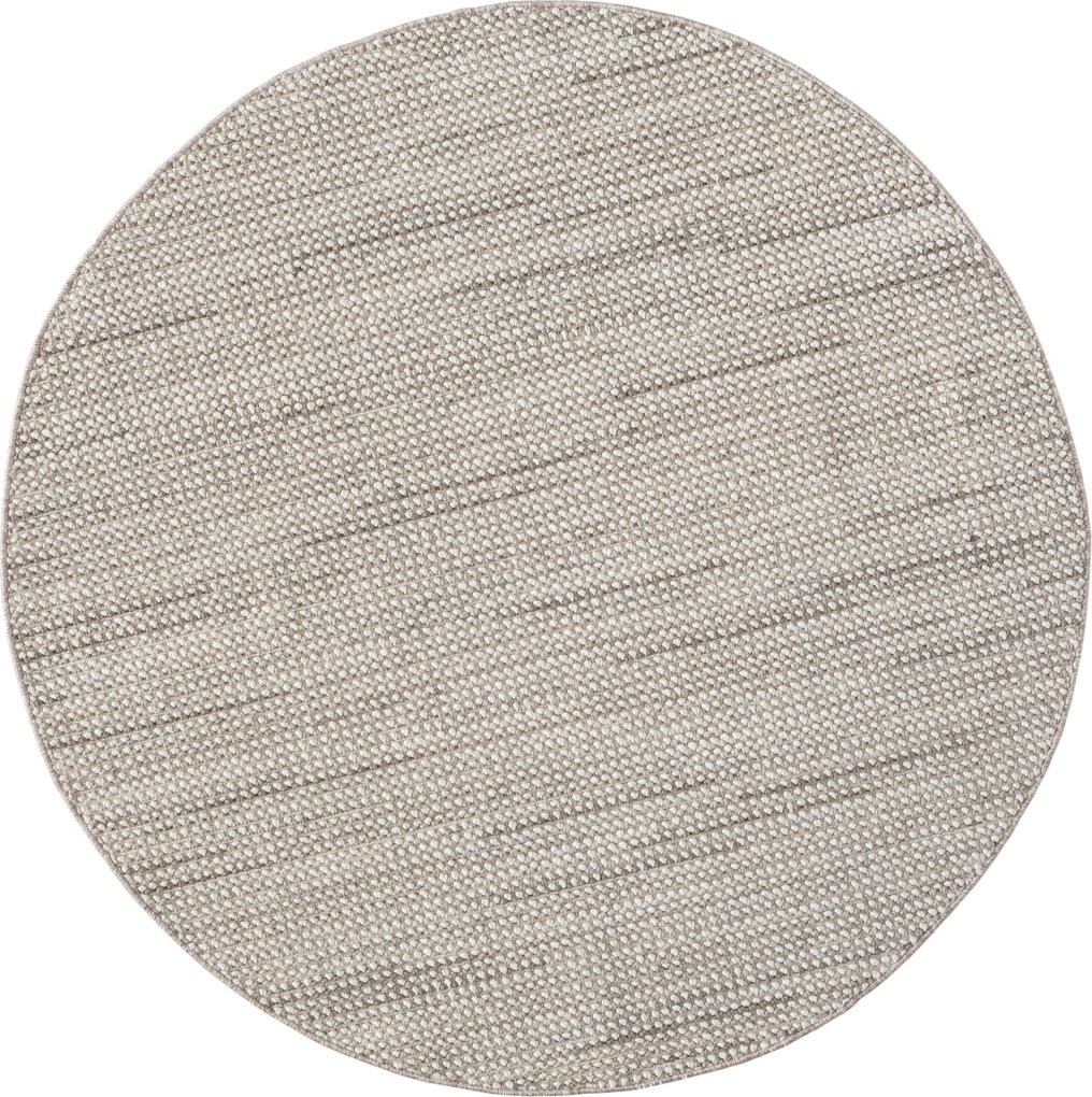 My Flair, Kusový koberec Ava CA20006 hellgrau kruh, 120x120 (priemer) kruh, šedá, chodba / predsieň