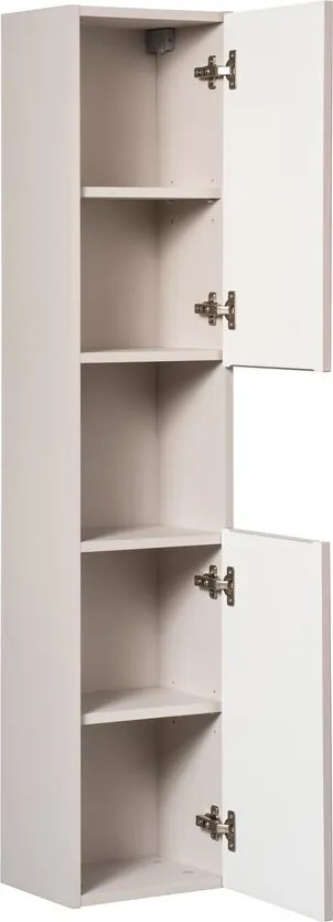 Koupelnová sestava Nova Cashmere II s deskou, regálem a skříňkami 50 cm kašmírová/dub coast evoke