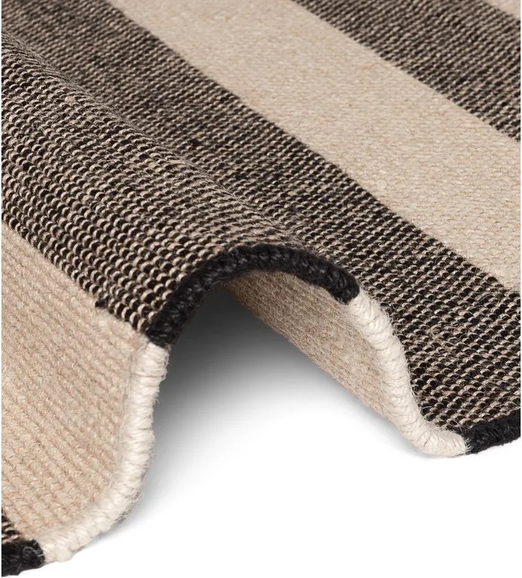 Čierny/krémovobiely obojstranný/ručne tkaný jutový behúň 80x200 cm Playa – Hanse Home