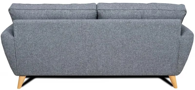 Pohovka ISLA II 3P, čierna (sitges col0013 - charcoal/orech)