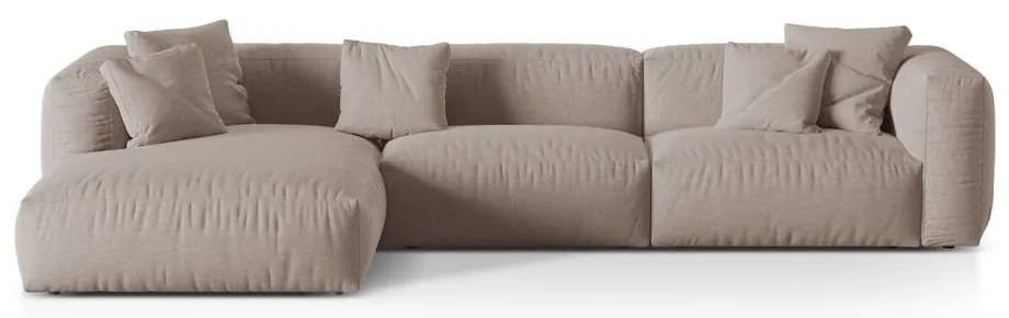 Béžová modulárna rohová pohovka (ľavý roh) Martina – Micadoni Home