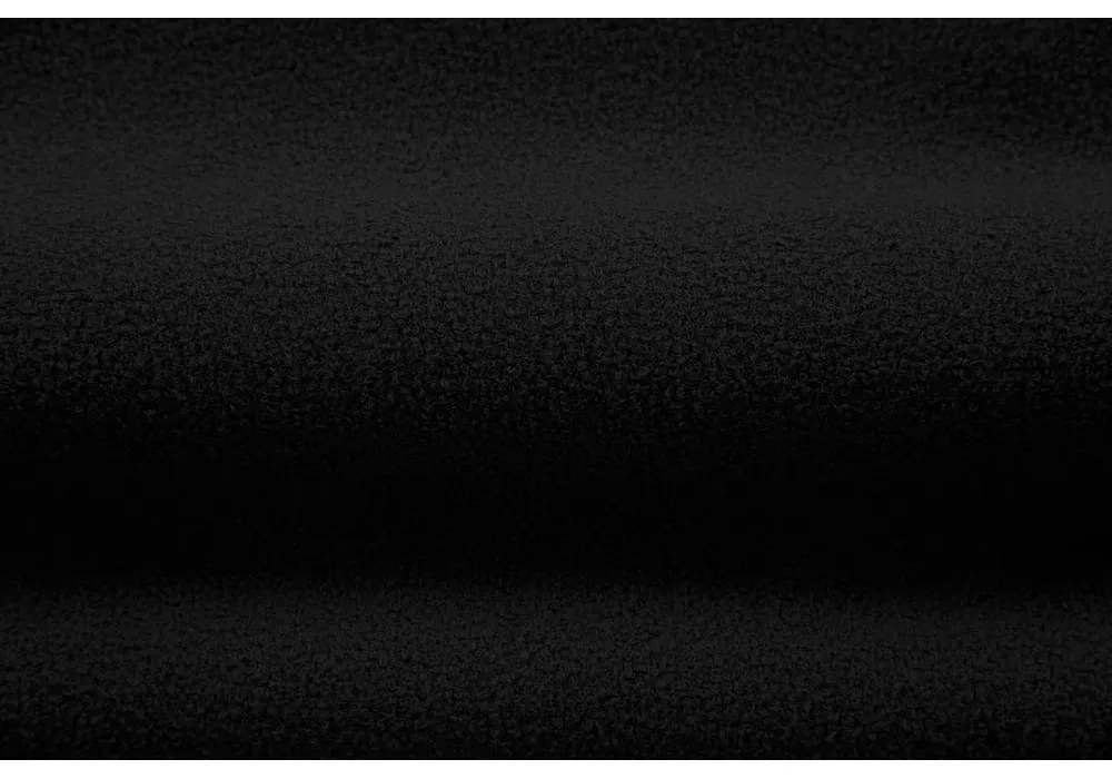 Čierne kreslo z textílie buklé Jenny – Micadoni Home