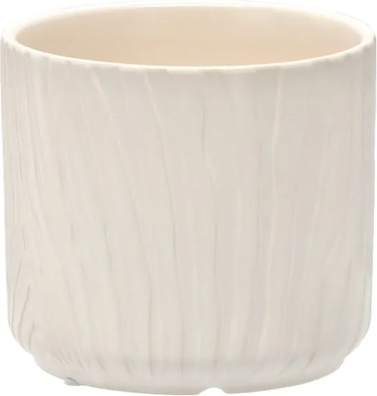 Keramický kvetináč ANTIQUE 11,5 cm biely/krémový matný