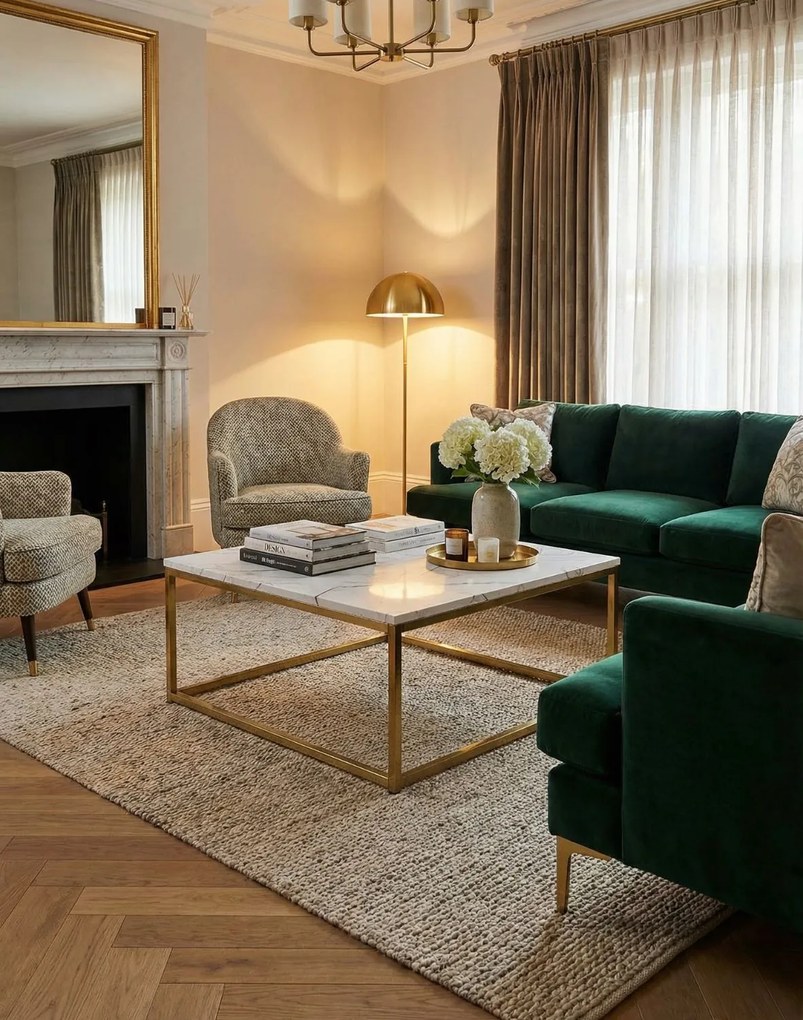 stoličky24.sk - Konferenčný stolík Prado white/gold