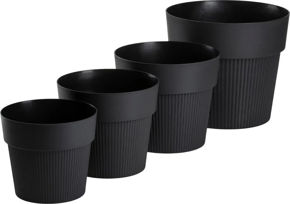 Květináč SILVA LINE 12,7x14,5 cm černý