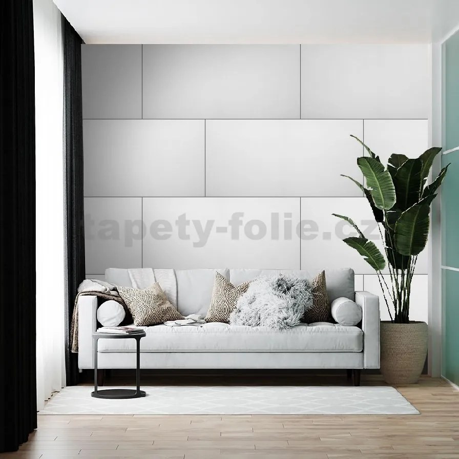 3D panel 4814, cena za kus, 2. akosť, rozmer 100 cm x 50 cm, HLADKÝ biely, IMPOL TRADE