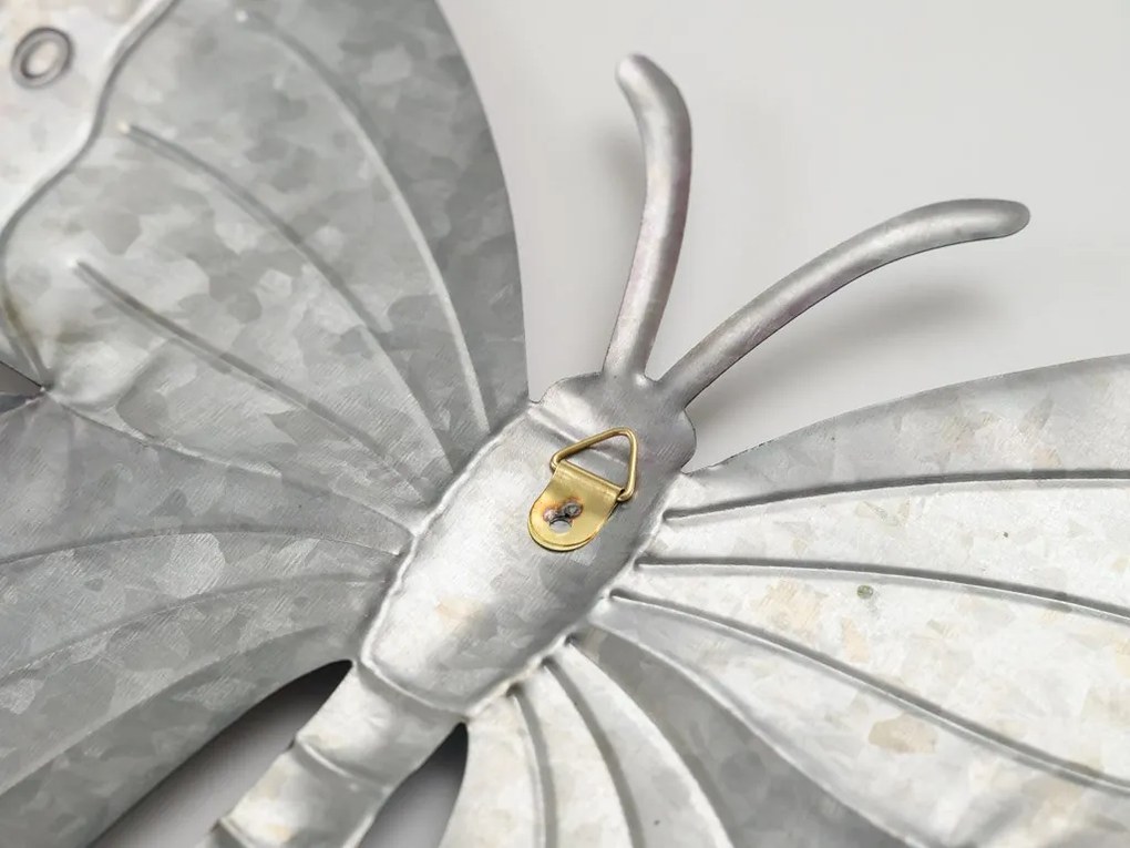 Nástenná kovová dekorácia motýľ BUTTERFLY 40 cm - viac farieb Farba: Fialová