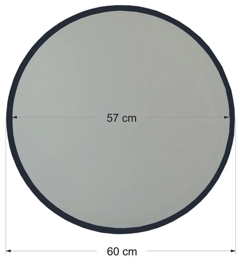 Zrkadlo Yuvarlak Ayna Siyah 60 cm