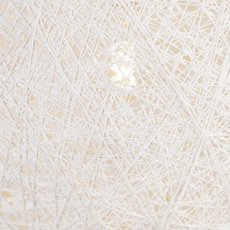 Rustikálne závesné svietidlo biele 60 cm - Corda