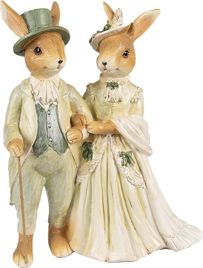 Dekorácia elegatný králičie pár - 17*8*21 cm