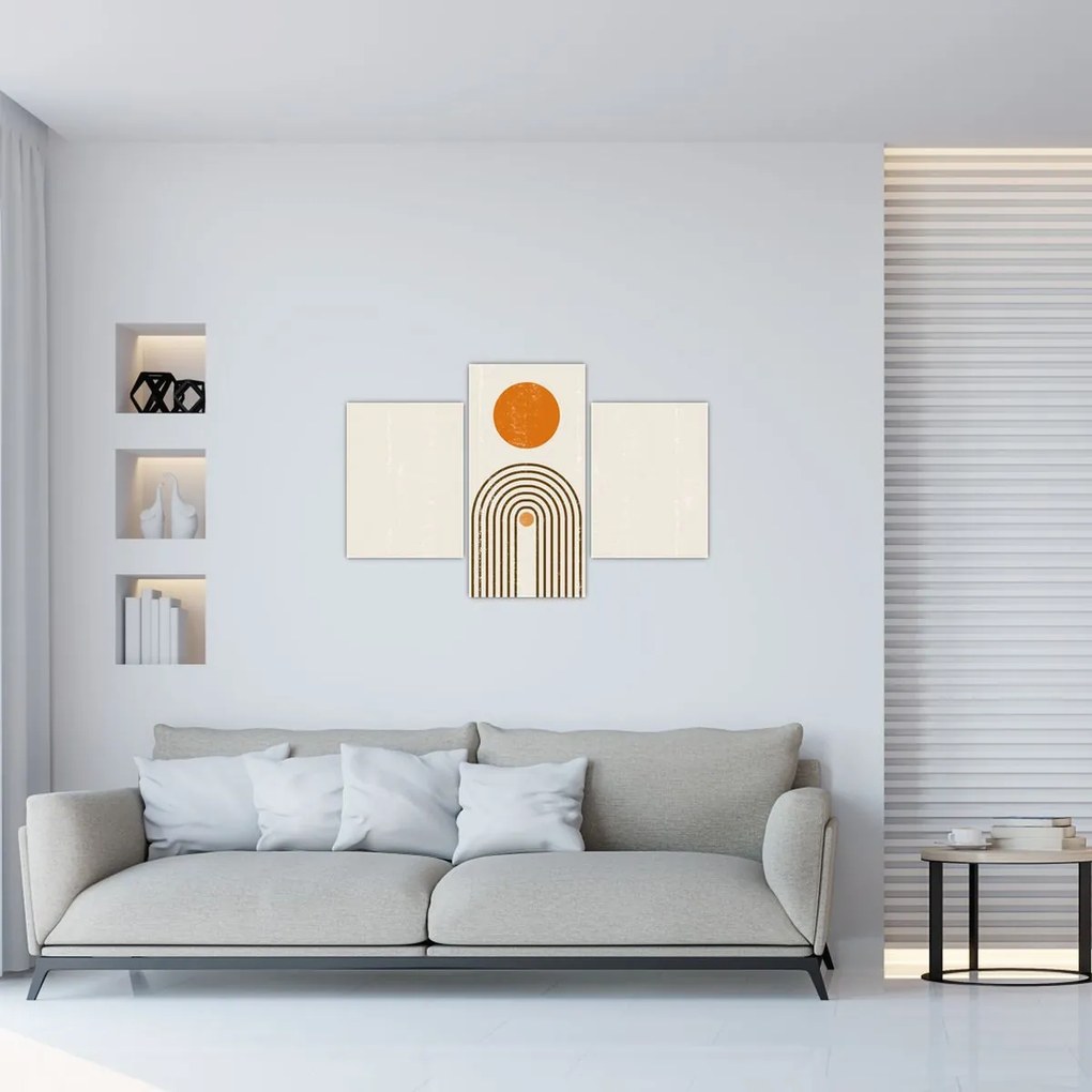 Obraz - Hnedé oblúky (90x60 cm)