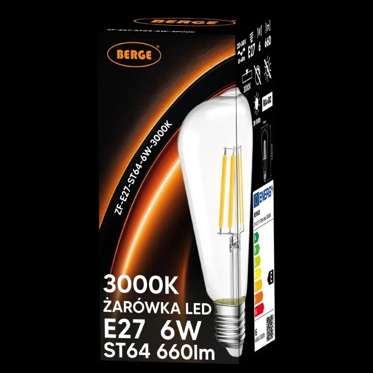 SADA 6x LED žiarovka E27 8W 880lm 3000K - tepla biela